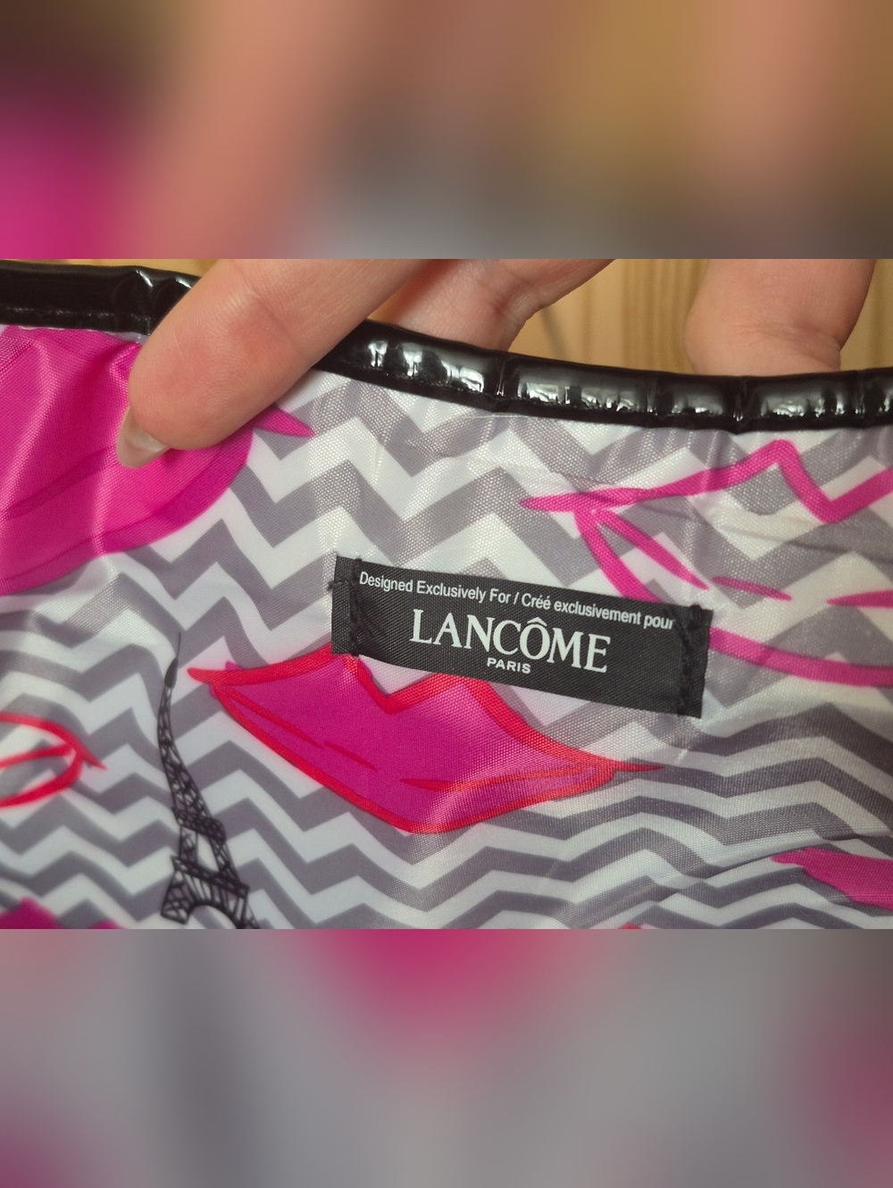 NWOT Lancôme Tote Shopper Bag with Patent Trim - Picture 11 of 16